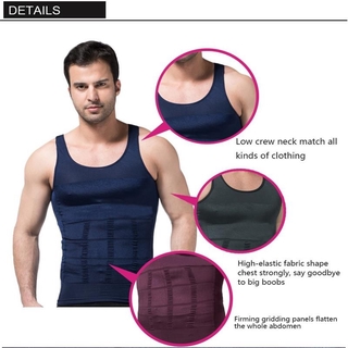Men Body Shaper Bodysuit Undershirts Vest Tummy Waist Girdle (8)