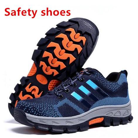 Safety Shoes Unisex Work Shoes Breathable Hiking Shoes