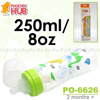 Baby Tableware❀﹊Phoenix Hub PO-6626 8oz Baby Feeding Bottle BPA Free Wide Neck Feeding Bottle 250ml