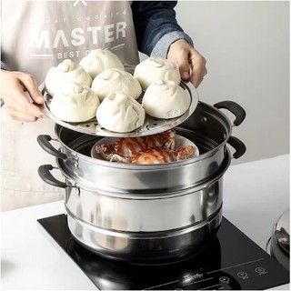 3 Layer Steamer Stainless Steel cooking pots cookware steam high quality COD 28cm