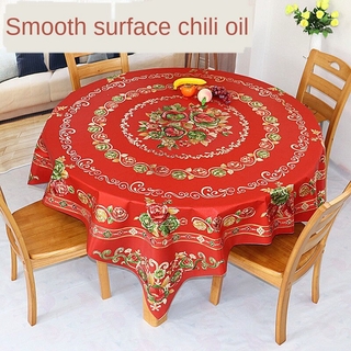 Spot Thickened Round Tablecloth Disposable Waterproof and Anti-scald Oil-proof Tablecloth Pvc Coffee Table Mat