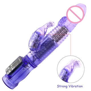 Confidential delivery Rabbit Vibrator 10 Speeds Rotation Jelly G Spot Dildo Vibrator Body Massager F