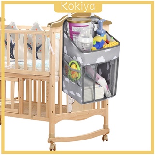[KOKIYA] Baby Crib Bedside Storage Hanging Bag Mesh Pocket Diaper Organizer Holder Home