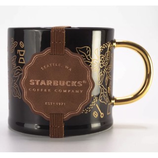 NEW Starbucks Bookmark Black Copper 12oz Mug