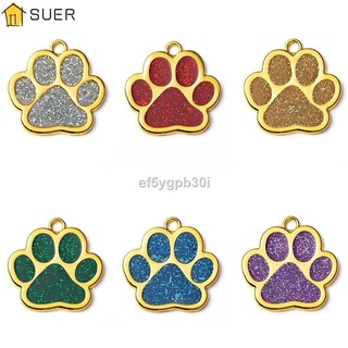 SUER Accessories Dog Collar Puppy Dogs Name Tags Pet ID Tag Anti-lost New Footprint Cat Pendant