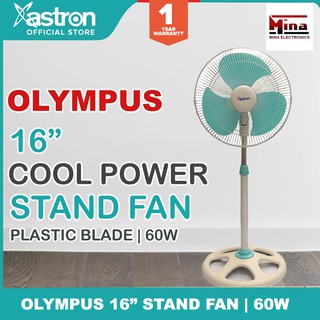 Astron OLYMPUS Stand Fan 16" (Blue) | 60W Electric Fan