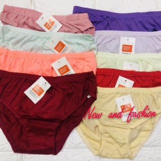 Ladies Assorted colors Plain Panty/12 PCS