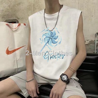 ❁✑Sleeveless T-shirt Men's Short Sleeve New Tops Loose Casual Sports Youth Korean Vest【Pre-sale】
