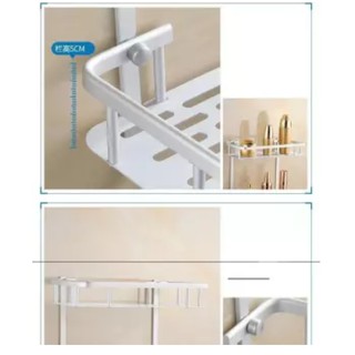2 Layers Bathroom Corner Shelf Wall-Mounted Bathroom racks (4)