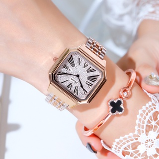 Diamond Watches For Women Luxury Clock Gold Square Gradient Matte Ladies Quartz WristWatch Women Wat