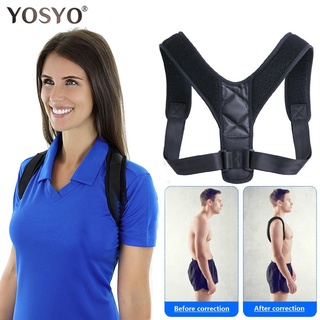 YOSYO Brace Support Belt Adjustable Back Posture Corrector Clavicle Spine Back Shoulder Lumbar Postu