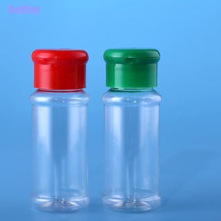 [Redhot] 2pcs/Set Plastic Salt Pepper Vinegar Oil Cruet Shaker Jar Clear Bottle Pot