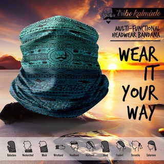 Tribo Kalmado Multifunctional Headwear Bandana/HeadBuFF/tube mask/wave BLUE/BLUE SKY (1)