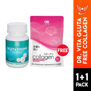 [Buy 1 Get 1] Dr. Vita Glutathione 500mg + FREE Dr. Vita Collagen w/ Hyaluronic Acid