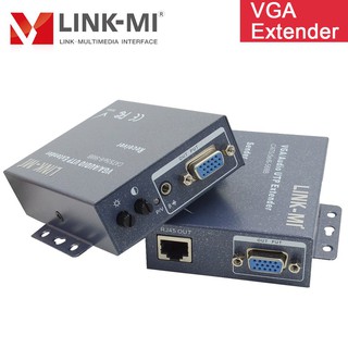 LINK-MI VGA Extender 100M/200M/300M VGA Audio Video Over Cat5e/6 Cable UTP Extender 1080p Transmitte