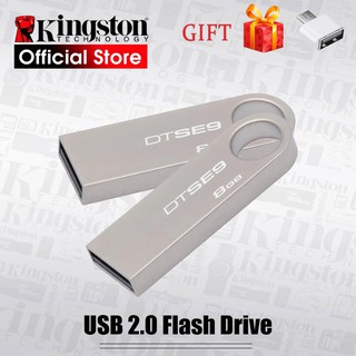 Kingston USB Flash Drive 8GB 16GB 32GB 64GB 128GB USB 2.0 Pen Drive 16GB Metallic Material dtse9h Flash USB Stick