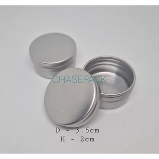 10g Silver Aluminum Round Tin Can Container