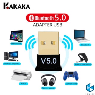 Kakaka Bluetooth 5.0 Receiver USB Wireless Bluetooth Adapter Audio Dongle Sender for PC Computer Laptop Earphone LMP9.X USB Transmitter Leonor 3C