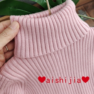 readystock ❤aishijia❤【90--160】Girl's Sweater Turtleneck Sweater Single Wear Base Kids' Sweater Autumn and Winter All-Matching Popular Solid Color Fashion Trendy Korean Style Fashionable All-Matching Base Sweater Autumn and Winter Turtleneck Warm (5)