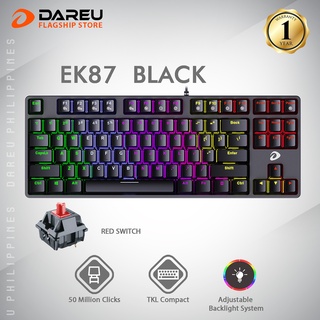 DAREU EK87 GLORY 87-Key Wired Rainbow Backlit Mechanical Gaming Keyboard