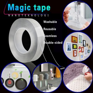 Tape 5M 3M 1M Clear Multifunction Nano Strongly Sticky Double-Sided Adhesive Tape Traceless Strips