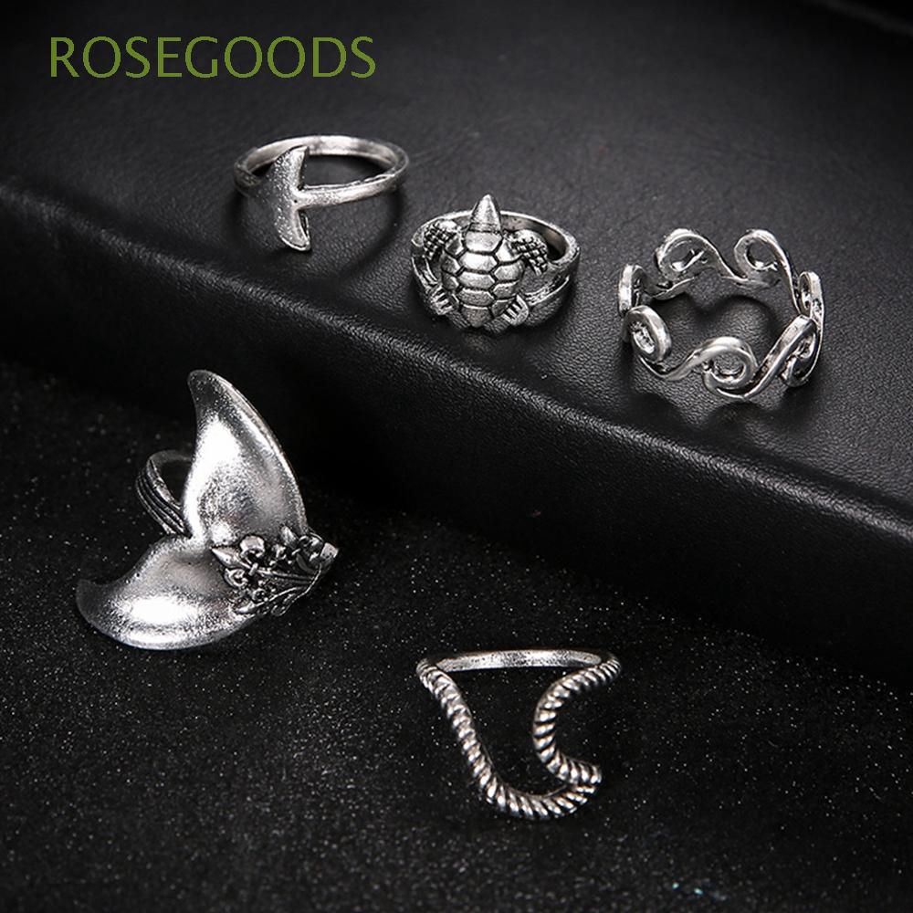 5PCS Boho Style Jewelry set Knuckle Charm Rings Set