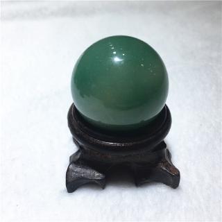 Crystal ball ornament green Dongling jade