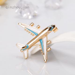 qinzhoujian Yayang Charms Plane Brooch Airplane Enamel Jewelry Party Badge Banquet Scarf Pins