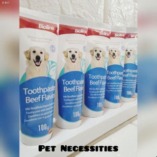 Pinakamabentang◐Bioline Toothpaste for Dogs BEEF FLAVOR 100G