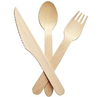 ECO Wooden Spoon, Fork, Knife, Spork 100s