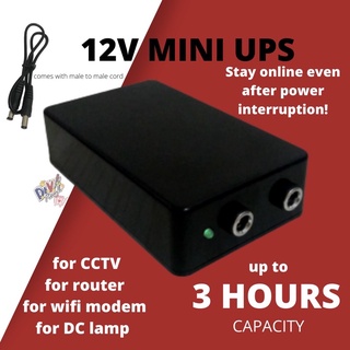 12V MINI UPS for WIFI ROUTER/MODEM/CCTV