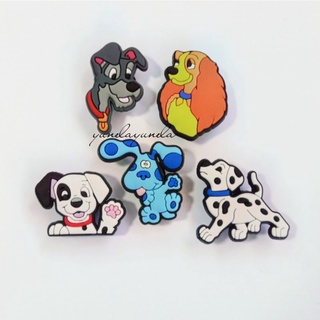 Shoe Charms Clogs Pins Accessory jibbitz Dogs 101 Dalmatians Blue Lady and the Tramp
