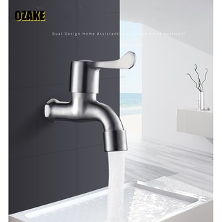 304 stainless steel washing machine faucet single cold quick open mop Pool 4 points water faucet wal