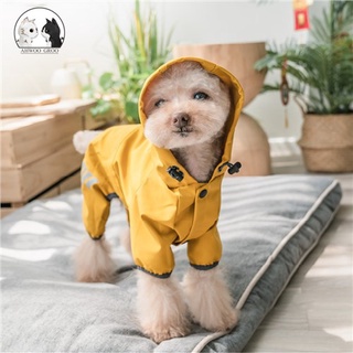 Pet Cat Dog Raincoat Hooded Reflective Puppy Small Dog Rain Coat Pet Dog Clothes Waterproof Jacket f