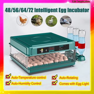 2022 48/56/64 Eggs Incubator Digital Automatic Egg Incubator Fully Automatic Egg Incubator 220V/12V