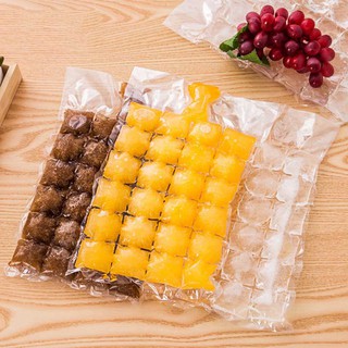 10pcs Disposable Ice Cube Bags Clear Fridge Freezer Plastic BBQ Party Cubes Maker Tray