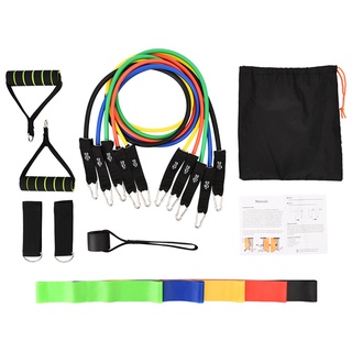 17 Pcs Latex Resistance Bands Crossfit Training Exercise Yoga Tubes gym Pull Rope Rubber Expander