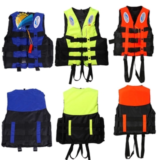 Hw{COD} Polyester Adult Life Jacket Universal Swimming Boating(Blue S) (1)