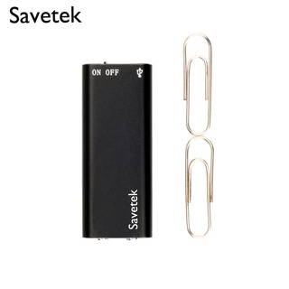 Savetek Smallest Mini USB Pen Voice Activated 8GB Digital Audio Voice Recorder Mp3 Player 192Kbps Re