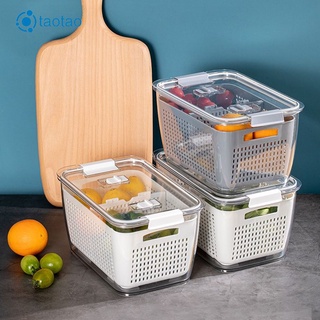 Fresh Produce Storage Containers Fridge Drip basket Produce saver Refrigerator storage basket set Fresh Vegetable Fruit **