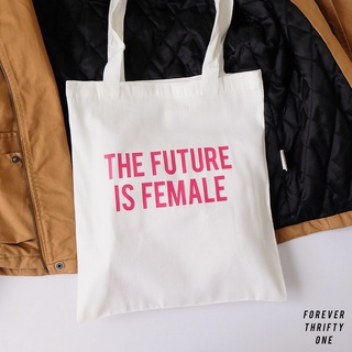 THE FUTURE IS FEMALE Unisex Canvas Tote Bag LENI TOTE BAGS
