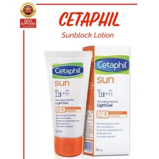 CETAPHIL Sunblock Spf 118+ Light Gel Face Body 118ml sunscreen