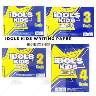 IDOLS KIDS WRITING PAD PAPER Grade 1 - 4 (10pads in a Ream)