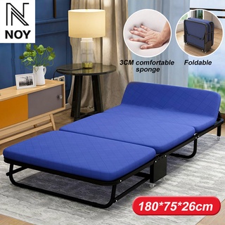 Folding Bed with Foam and Wheels Single on Sleep Adjustable Foldable Bed and Chair,Free Installation