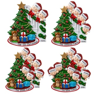 Christmas Ornament DIY Family Name Blessings/ PVC Snowman Xmas Tree Pendant Santa Claus Present