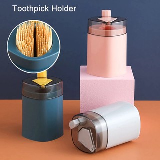 Household Toothpick Dispenser Automatic Toothpick Holder Container