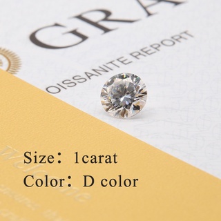 Excellent 6.5 mm D color Loose Moissanite 1ct Round Brilliant Cut loose stone lab diamond ring mater