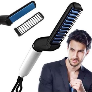 TV0159 Men Electric Modeling Comb Hair Fast Straightener Multifunction Hair Curler Portable Brush
