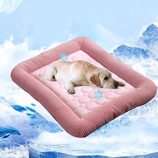 【quality assurance】Summer Cooling Pet Dog Mat Ice Pad Dog Sleeping Mats For Dogs Cats Pet Kennel Top