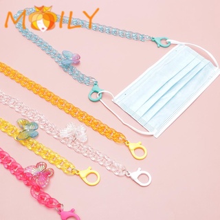 MOILY Portable protection Storage Artifact Neck Strap Eyeglass Lanyard Butterfly Acrylic protection Lanyard Eye Wear Accessories Lanyard Eyeglasses Multi-Function Metal Rope Neck Strap Chain Anti-lost Rope Glasses Chain/Multicolor